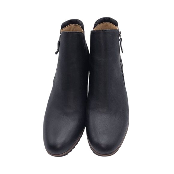 Soul Naturalizer Haley Women 9.5M Black Wedge Ankle Booties Zip Nubuck Style NEW - Picture 14 of 15